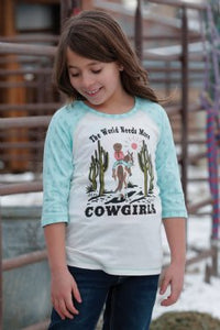 CRUEL GIRL Girl's "The World Needs More Cowgirls" Tee