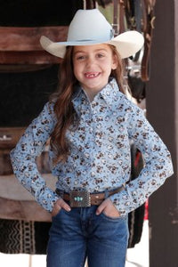 CRUEL GIRL Girl's Farm Animal Button-Down Western Shirt