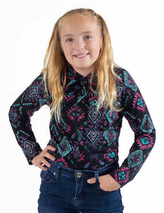 COWGIRL TUFF Girl's Pullover Button-Up