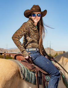 COWGIRL TUFF Pullover Button Up Classic Leopard