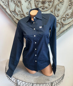 CINCH Women's Navy Solid Button-Down Shirt