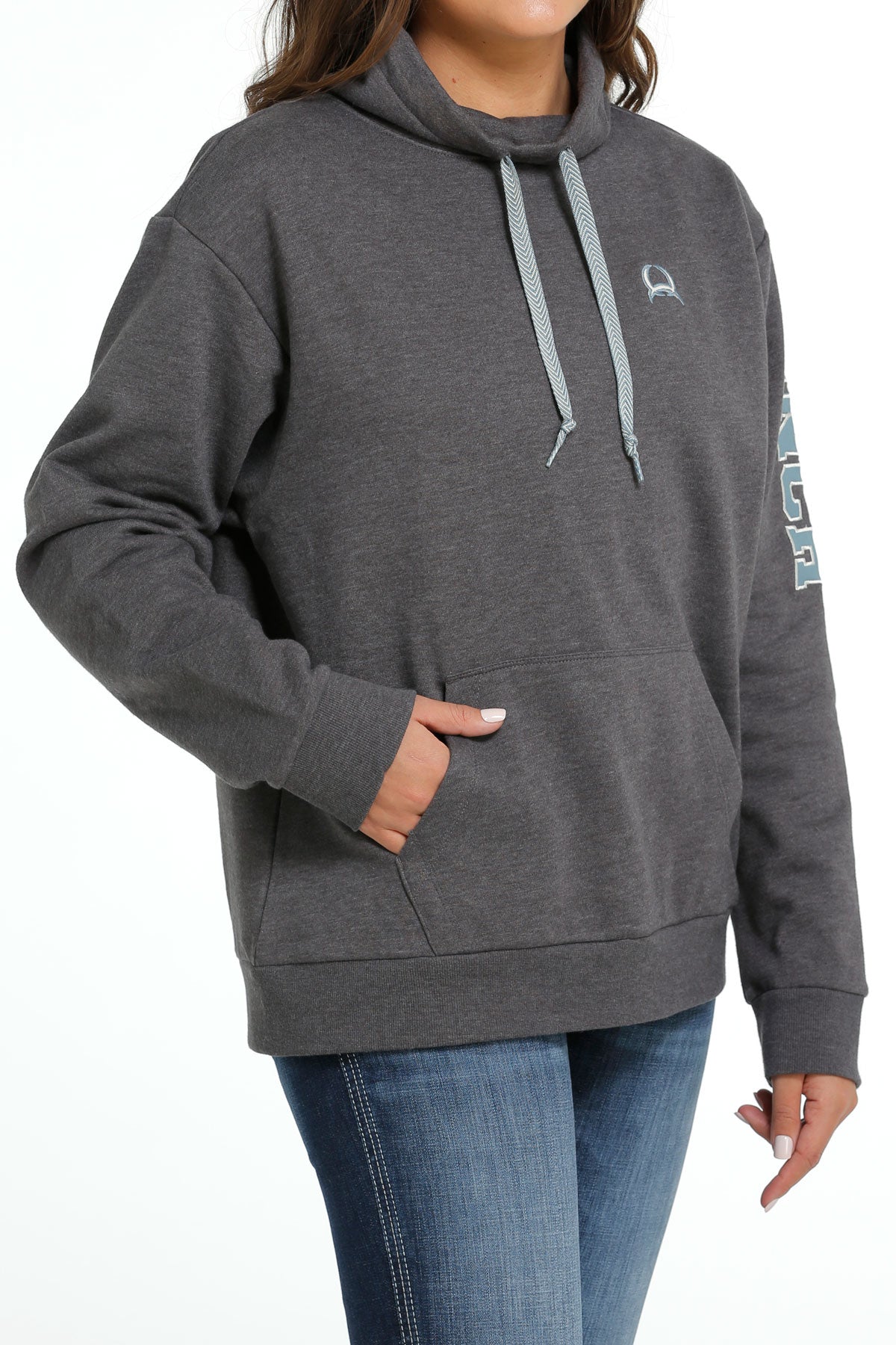 CINCH Women's Gray French Terry Pullover