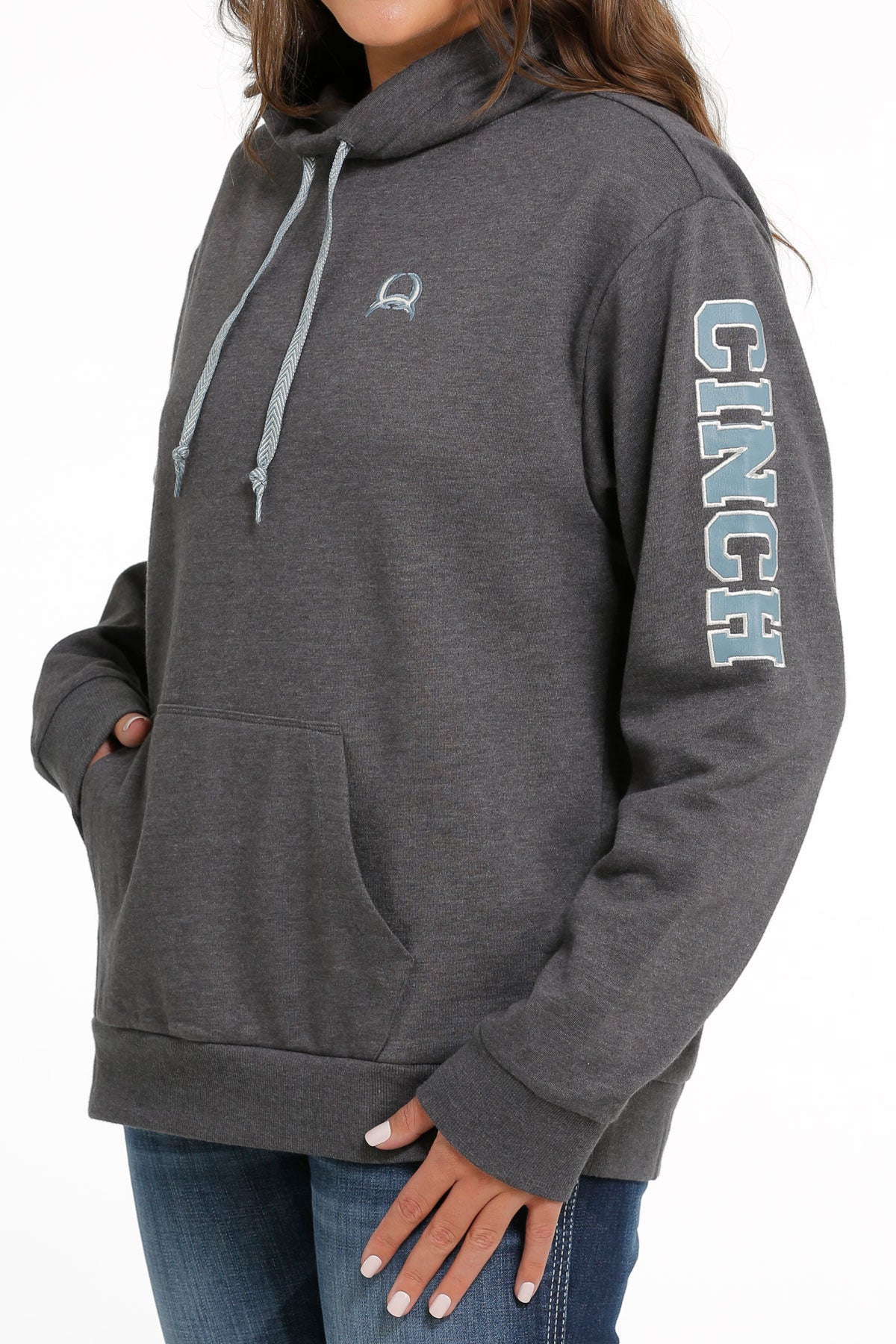 CINCH Women's Gray French Terry Pullover