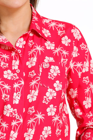 CINCH Women's ARENAFLEX Fuchsia Button-Down Western Shirt