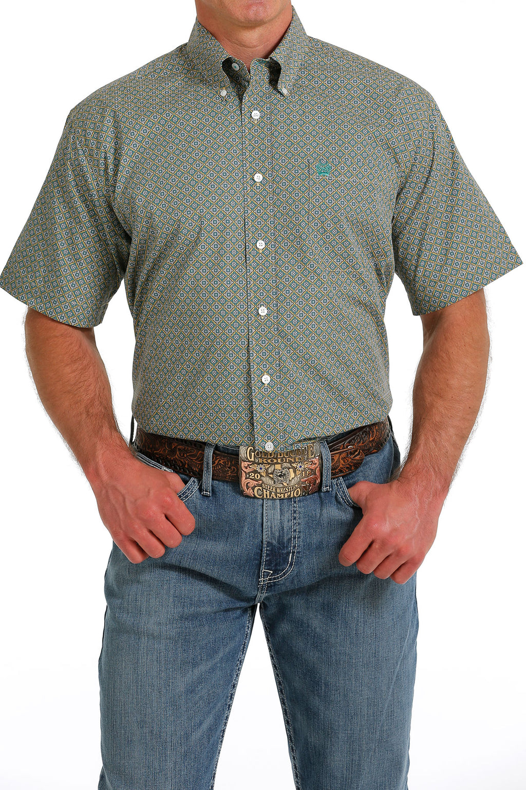 CINCH Men's Short Sleeve Button-Down Western Shirt