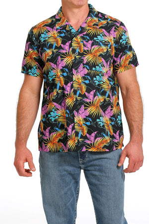 CINCH Men's Black Hawaiian Button-Down Western Shirt