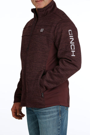 CINCH Men's Sweater Jacket- Burgundy