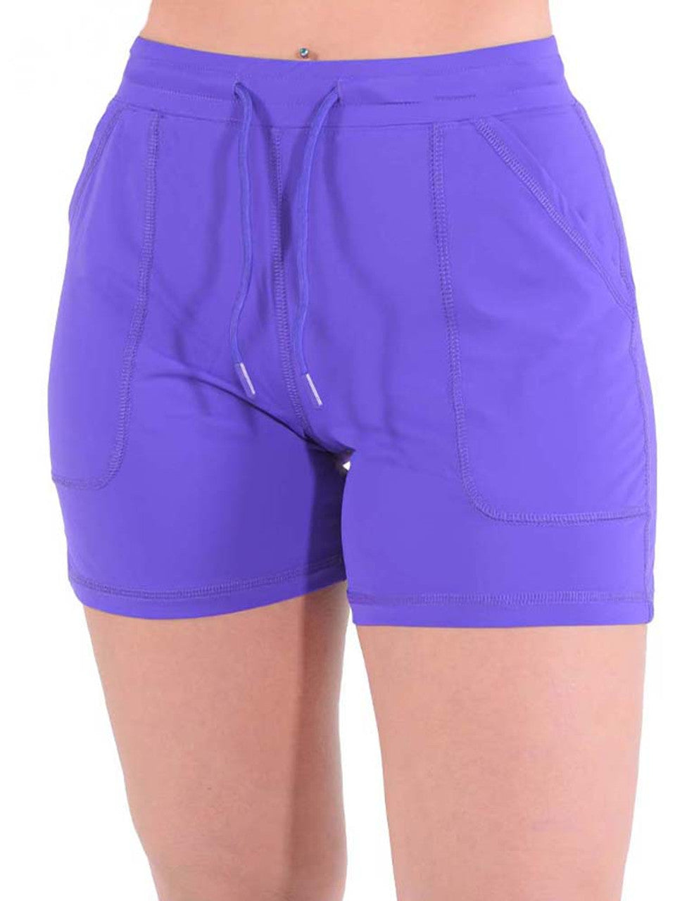 COWGIRL TUFF Ladies Purple Breathe Instant Cooling UPF Shorts