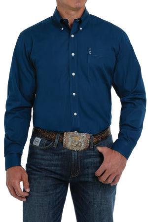 CINCH Men's Modern Fit Blue Button-Down Shirt