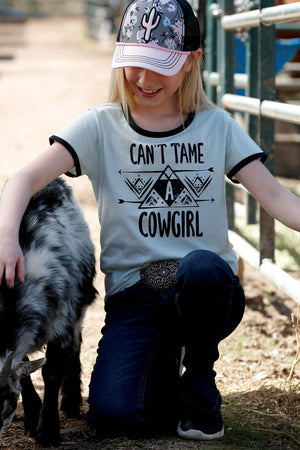 CRUEL GIRL Girl's Turquoise Can't Tame a Cowgirl Tee