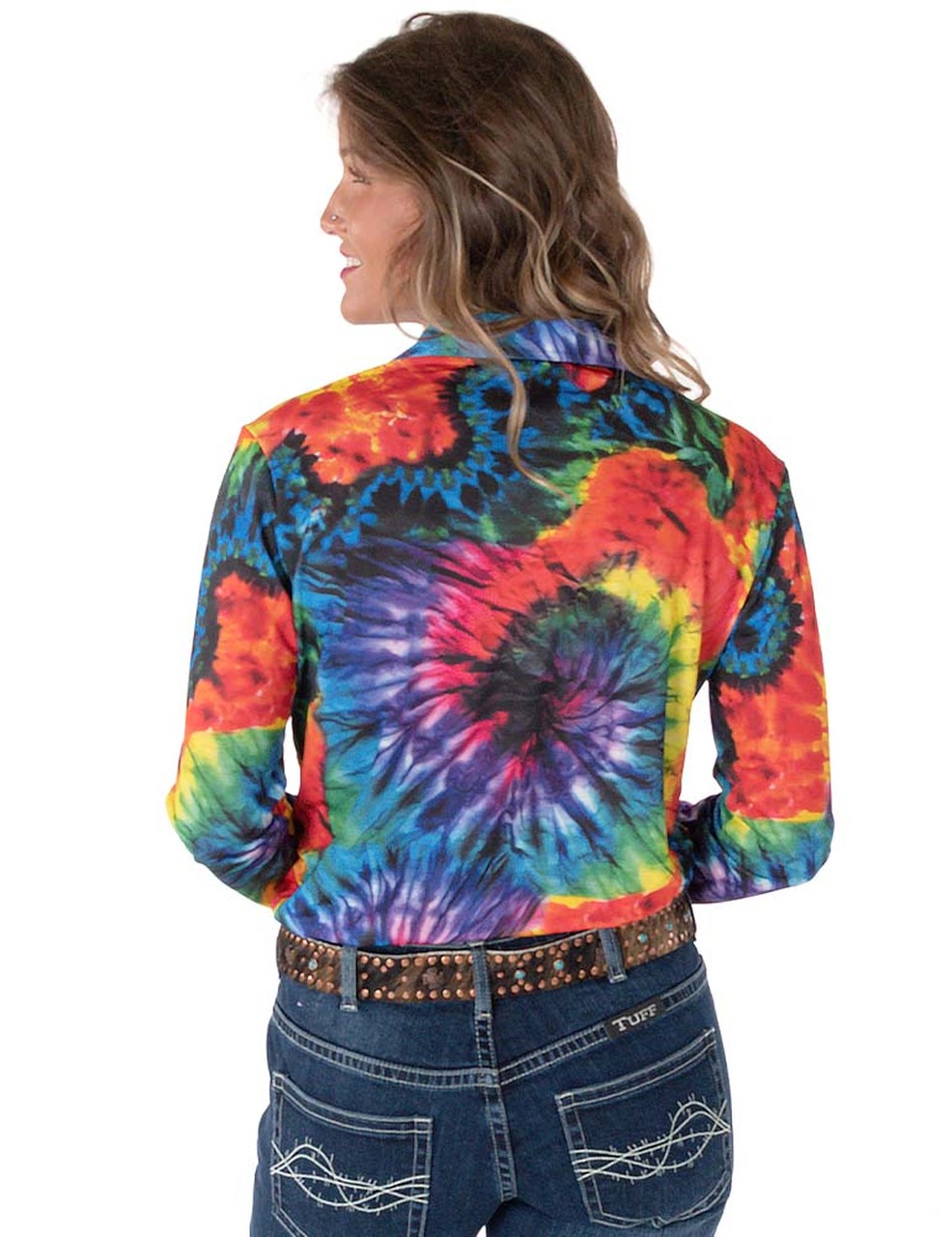 COWGIRL TUFF Women's Tie Dye Pullover Button-Up