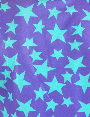COWGIRL TUFF Women's Purple and Turquoise Stars Pullover Button-Down