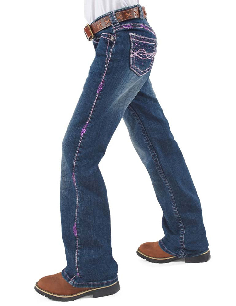 COWGIRL TUFF Girl's Pink Sparkle Jeans
