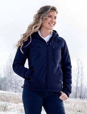 COWGIRL TUFF Stretch Microfiber Jacket with Embroidered Logo (Navy)