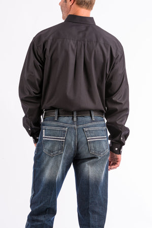 CINCH Men's Solid Black Button-Down Western Shirt