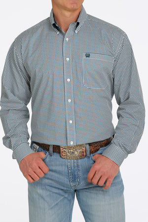 CINCH Men's Teal Button-Down Western Shirt