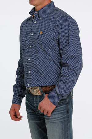CINCH Men's Royal Blue Button-Down Western Shirt