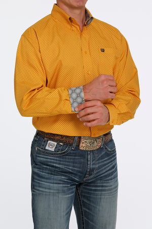 CINCH Men's Gold Button-Down Western Shirt