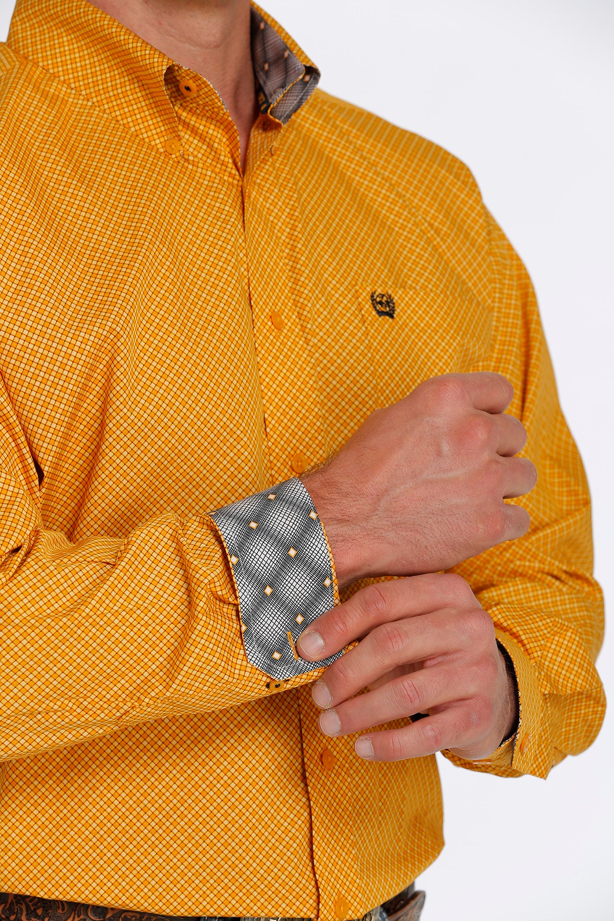CINCH Men's Gold Button-Down Western Shirt