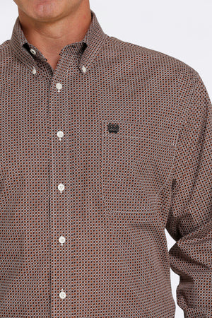CINCH Men's Brown Button-Down Western Shirt