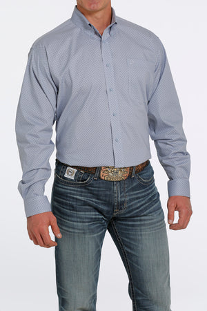 CINCH Men's Light Blue Button-Down Western Shirt