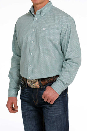 CINCH Men's Blue Button-Down Western Shirt