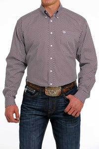 CINCH Men's Purple Button-Down Western Shirt