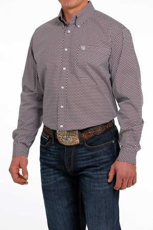CINCH Men's Purple Button-Down Western Shirt
