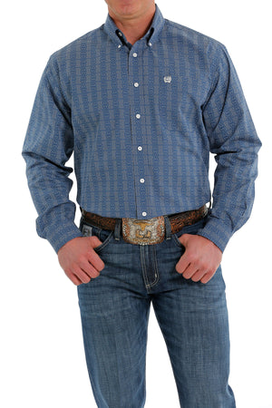 CINCH Men's Blue Button-Down Western Shirt