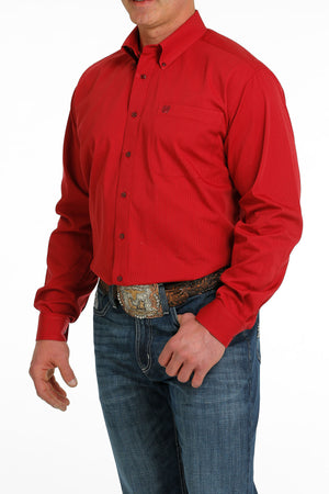 CINCH Men's Red Stripe Button-Down Western Shirt