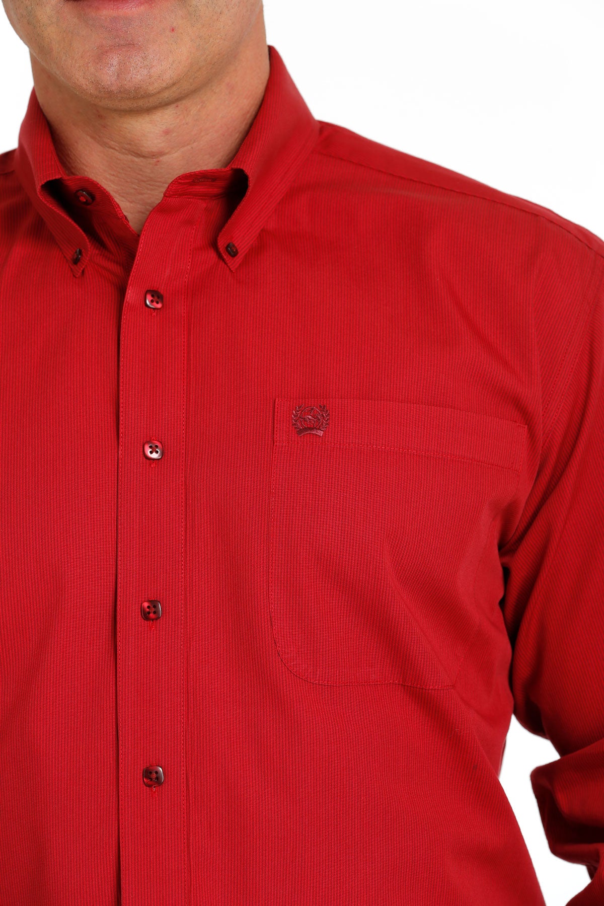 CINCH Men's Red Stripe Button-Down Western Shirt