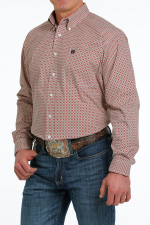 CINCH Men's Burgundy Button-Down Western Shirt