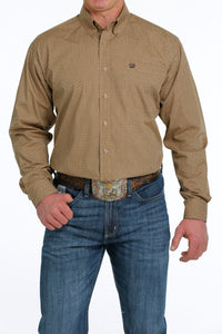 CINCH Men's Khaki Button-Down Western Shirt