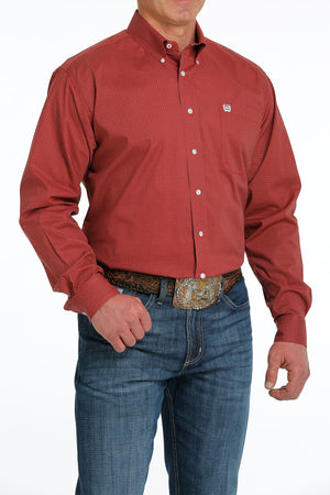 CINCH Men's Red Button-Down Western Shirt