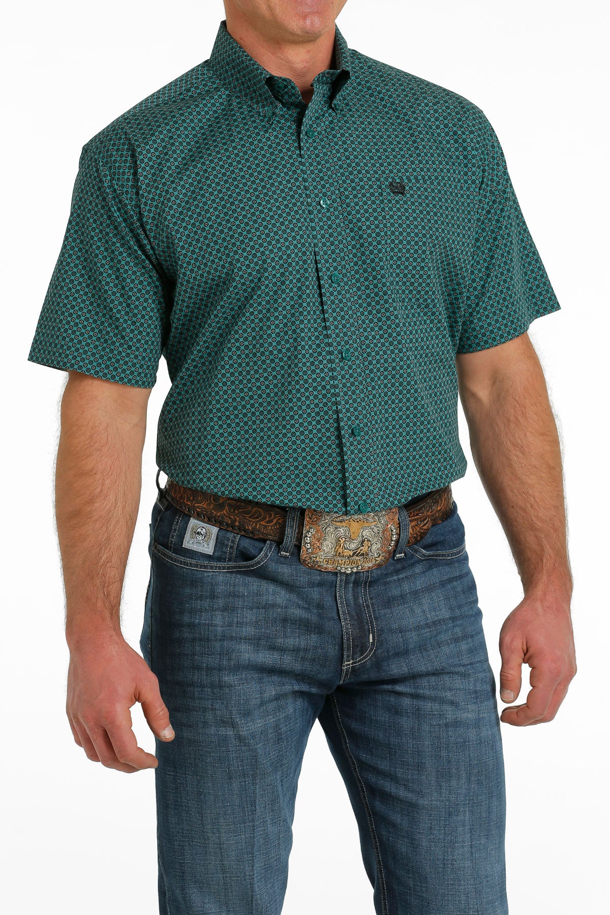 CINCH Men's Short Sleeve Button-Down Western Shirt