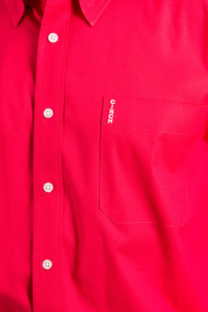 CINCH Men's Solid Pink Modern Fit Western Button-Down Shirt