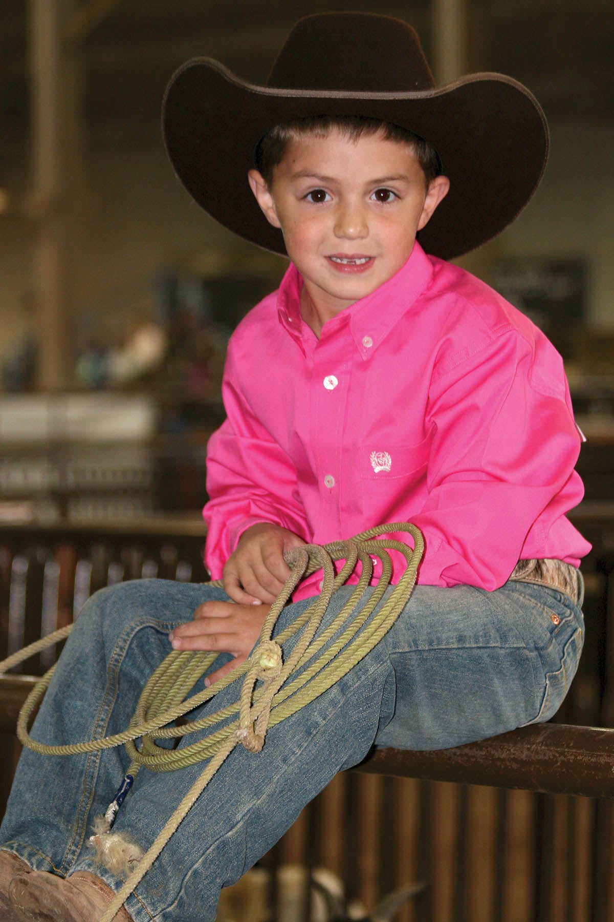 CINCH Boy's Long Sleeve Solid Pink Button-Down Western Shirt