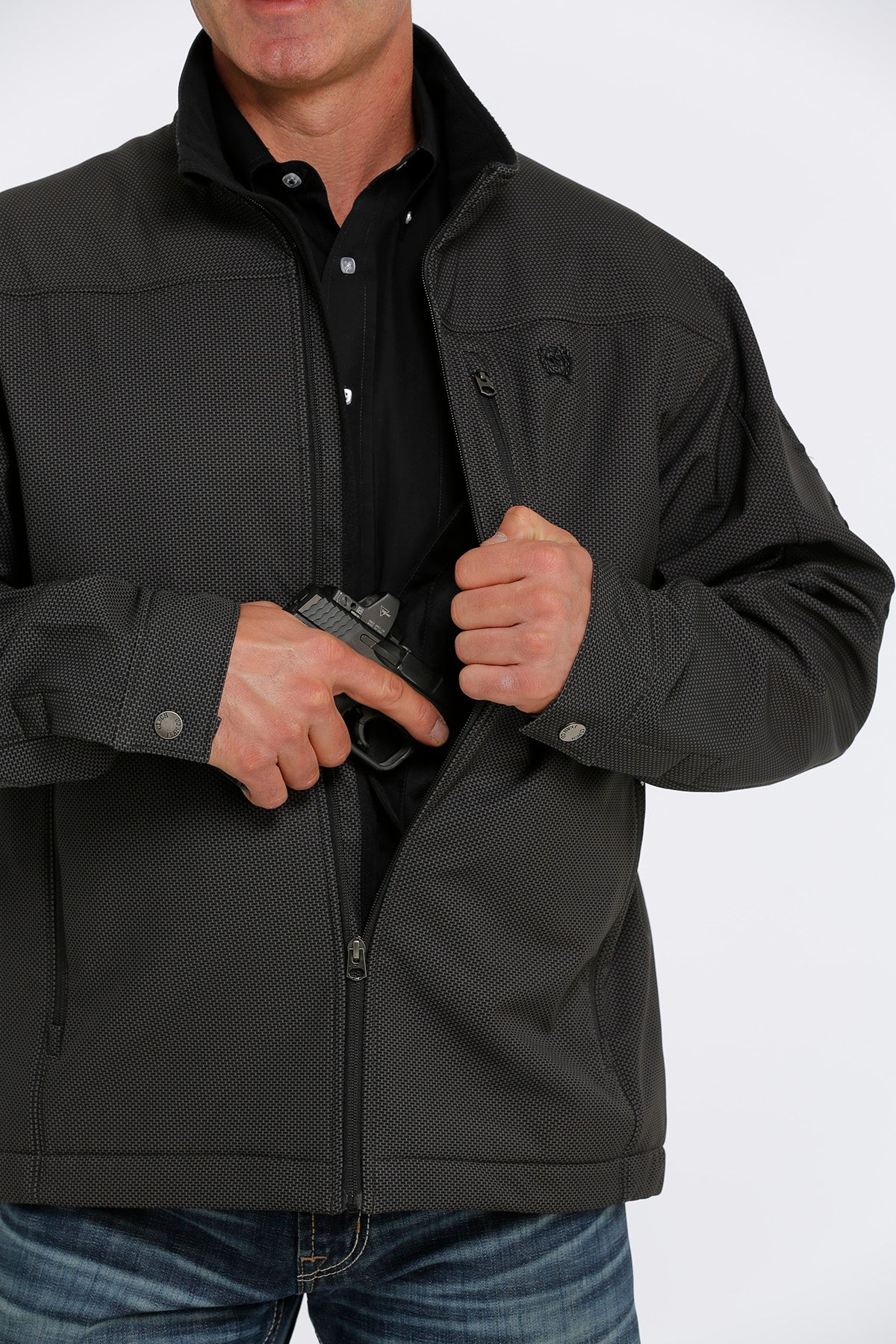 Cinch Men's Brown Concealed Carry Bonded Jacket