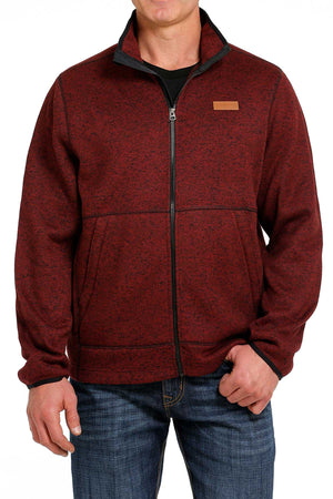 Cinch Men's Burgundy Sweater Jacket