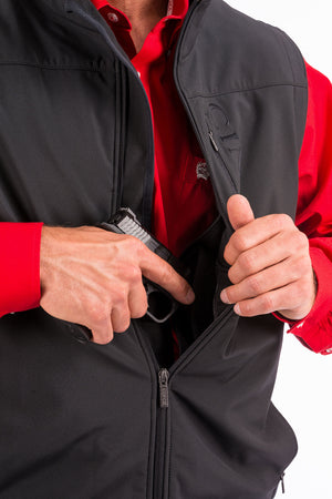 CINCH Men's Black Bonded Concealed Carry Vest