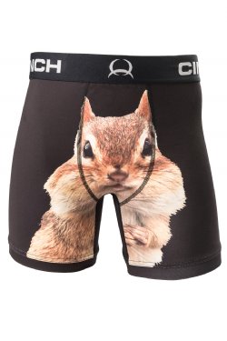CINCH Men's Black Squirrel 6" Boxer Brief